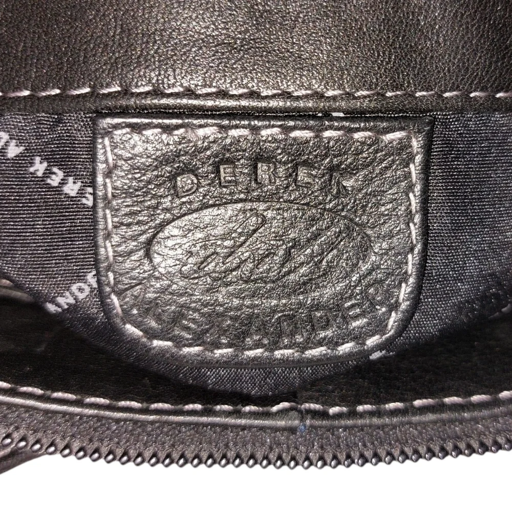 Derek Alexander Elegant Black Leather Shoulder Bag